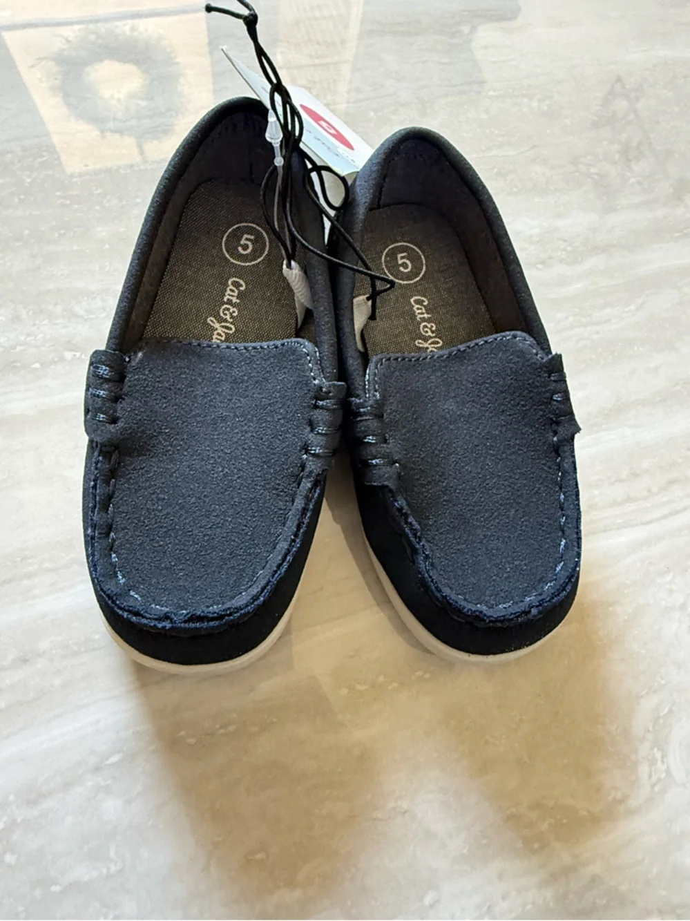 Cat & Jack little boys size 5 Suede Slip-On Loafers in Blue nwt